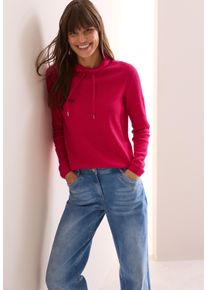 Cecil Damen Strickpullover, rot, casual, Gr. XL, Strick, Obermaterial: 100% Baumwolle, Pullover, mit Struktur