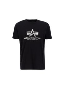 Herren T-Shirt "Alpha Industries Men - T-Shirts Basic T-Shirt BL Foil Print", schwarz, Gr. S, Alpha Industries, Obermaterial: 100% Baumwolle, Shirts