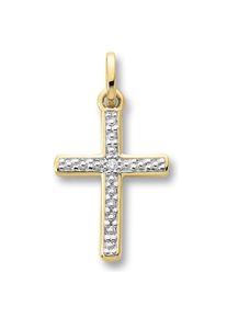 ONE ELEMENT Damen Ketten-Anhänger "0.01 ct Diamant Brillant Anhänger aus 585 Gelbgold", 0.01 ct, Gelbgold 585-Gold, gold, Gelbgold 585, Gold,