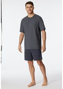 Schiesser Herren Schlafanzug ""Comfort Essentials"", Gr. 48, schwarz, Single Jersey, Obermaterial: 100% Baumwolle, unifarben, Homewear-Sets, mit