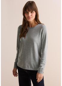 Cecil Damen Strickpullover, grau, casual, Gr. XXL, unifarben, Web, 60% Baumwolle, 40% Viskose, Pullover, im soften Baumwoll-Mix