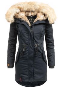 Navahoo Damen Wintermantel "Bombii", blau, modisch, Gr. XXL, clean, Oberstoff: 100% Baumwolle, Futter: 100% Polyester, Wattierung: 100% Polyester,
