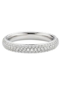 Bruno Banani Damen Fingerring "Schmuck Geschenk Silber 925 Damenring black-white", 56, Silber 925 (Sterlingsilber), 3,6mm, silber, Silber 925