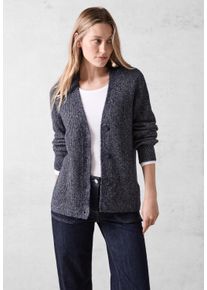 Cecil Damen Cardigan, blau, casual, Gr. XXL, unifarben, Web, 68% Baumwolle, 32% Polyacryl, Strickjacken, im soften Baumwoll-Mix