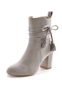 Lascana Damen Stiefelette, Gr. 42, grau, Obermaterial: 100% Textilmaterial. Futter: 100% Textilmaterial. Decksohle: 100% Lederimitat. Laufsohle: 100%