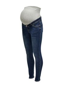 Only Maternity Damen Umstandsjeans "OLMWAUW MID SK DNM BJ5 NOOS", blau, modisch, Gr. M, unifarben, Denim/Jeans, Obermaterial: 64% Baumwolle, 31%