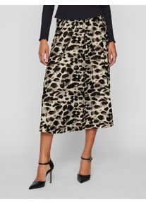 Vila Damen Plisseerock "VINITBAN PRINT SKIRT - NOOS", beige, modisch, Gr. M, bedruckt, Web, Obermaterial: 96% Polyester, 4% Elasthan, Röcke