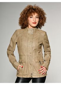 Mustang Damen Lederjacke "Jasmin", beige, Gr. XS, Obermaterial: 100% Leder, Schaf, Jacken