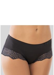 Lascana Damen Panty "Aurora", Gr. 32, schwarz, Spitze, Microtouch, Obermaterial: 86% Polyamid, 14% Elasthan, Unterhosen, mit edlem Spitzeneinsatz an