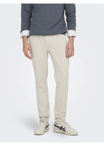 Only & Sons ONLY & SONS Herren Chinohose "MARK PANT"moonstruck, modisch, Gr. 28, unifarben, Obermaterial: 64% Viskose, 31% Polyester, 5% Elasthan, Hosen