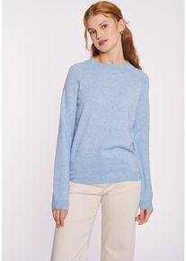 Haily's HAILY’S Damen Strickpullover "LS V SK Lo44la"pearl blau marl, feminin, Gr. XXL, meliert, Strick, Obermaterial: 50% Viskose, 27% Nylon, 23% Polyester,