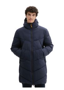 Herren Steppmantel, blau, casual, Gr. M, Tom Tailor Denim, unifarben, Web, Obermaterial: 100% Polyester. Futter: 100% Polyester, Mäntel, mit Kapuze
