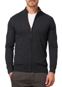 INDICODE Herren Strickjacke "INChancellor", grau, modisch, Gr. XXL, unifarben, Strick, Obermaterial: 80% Baumwolle, 20% Polyester, Strickjacken