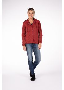 LPO Damen Fleecejacke "SASKWOOD II WOMEN", rot, casual, Gr. 38, 100% Polyester, Jacken, weiche Fleecejacke in traditioneller Optik