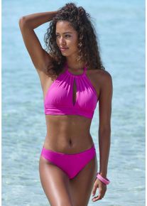 s.Oliver Damen Bikini-Hose "Spain", pink, Gr. 34, unifarben, Microfaser, Microfaser, Badehosen, in modischen Unifarben