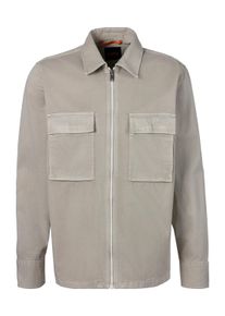 BOSS Orange Herren Cargojacke "Lovel-zip_12_M", beige, casual, Gr. XXL, unifarben, Web, Obermaterial: 100% Baumwolle, Jacken, mit aufgesetzten Taschen