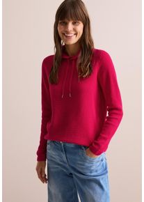 Cecil Damen Strickpullover, rot, casual, Gr. XXL, unifarben, Web, 100% Baumwolle, Pullover, aus reiner Baumwolle