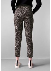 Damen Gerade Jeans, schwarz, casual, Gr. 28, STREET ONE STUDIO, bedruckt, Web, Jeans, 93% Baumwolle, 7% Elasthan, Jeans, High Waist