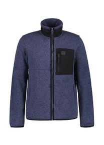 Icepeak Herren Strickfleecejacke "AGARAT", blau, sportlich, Gr. S, meliert, Strick, Fleece, Obermaterial: 100% Polyester, Jacken