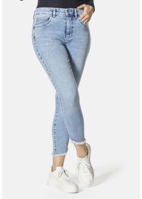 STOOKER WOMEN Damen 5-Pocket-Jeans "Rio Fringe Skinny Fit", blau, casual, Gr. 48, Denim/Jeans, 82% Baumwolle, 17% Polyester, 1% Elasthan, Jeans,