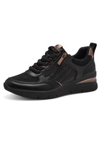 Tamaris Damen Keilsneaker, Gr. 38, bunt, Lederimitat, Textil, unifarben mit Farbeinsätzen, sportlich, Schuhe, Freizeitschuh, Halbschuh, Schnürschuh