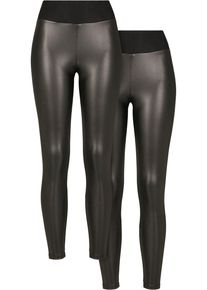 Urban Classics Damen Leggings "Urban Classics Damen", schwarz, Gr. 5XL, unifarben, 91% Polyester, 9% Elasthan, Hosen