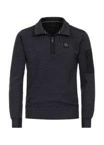 Casamoda Herren Sweatshirt "Casamoda Sweatshirt uni", blau, Gr. L, 62% Baumwolle, 35% Polyester, 3% Elasthan, Sweatshirts