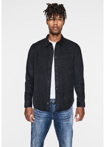 Street One MEN Herren Langarmhemd, grau, casual, Gr. XXL, unifarben, Cord, 100% Baumwolle, Hemden, mit Brusttasche