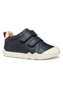 Geox Kinder Sneaker "B STEPPIEUP BOY", Gr. 25, blau, Nappaleder, casual, Schuhe, Barfußschuh, Babyschuh, Klettschuh mit Lederinnenausstattung