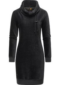 Ragwear Damen Sweatkleid "Chloe Velvet", grau, modisch, Gr. XXXL, Samt, 62% Baumwolle, 35% Polyester, 3% Elastan, Kleider, stylisches Langarmkleid in