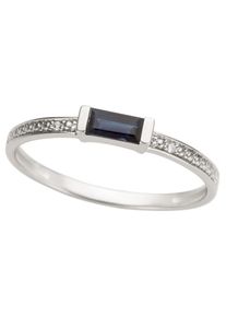 Firetti Damen Fingerring "Schmuck Geschenk Gold 333 Damenring Goldring Edelstein Farbstein", 18, P2 = erkennbare Einschlüsse, Weißgold 333-Diamanten,