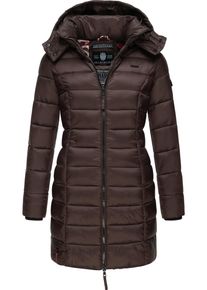 Marikoo Damen Steppmantel "Abendsternchen", braun, casual, Gr. XXL, Oberstoff: 100% Nylon, Futter: 100% Polyester, Wattierung: 100% Polyester,