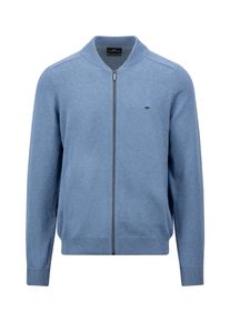 Fynch-Hatton Herren Strickjacke, blau, casual, Gr. 4XL, unifarben, Strick, Obermaterial: 100% Baumwolle, Strickjacken, mit Reißverschluss