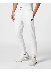 Plein Sport Herren Jogginghose "Jogginghose", weiß, Gr. XXL, Obermaterial: 88% Baumwolle, 12% Polyester, Hosen