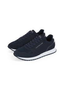 Tommy Hilfiger Herren Sneaker "NEW RUNNER EVA MIX FLAG", Gr. 41, blau, Textil, Lederimitat, Veloursleder, sportlich, Schuhe, Freizeitschuh,