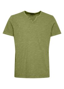 Blend Herren T-Shirt "BHAshton split neck tee", grün, modisch, Gr. XXXL, unifarben, Single Jersey, Obermaterial: 100% Baumwolle, Shirts