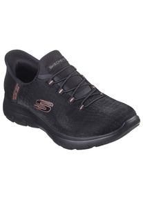 Skechers Damen Slip-On Sneaker "SUMMITS-CLASSY NIGHT", Gr. 35, gold, Textil, sportlich, Schuhe, Slipper, Freizeitschuh mit komfortabler Heel Pillow