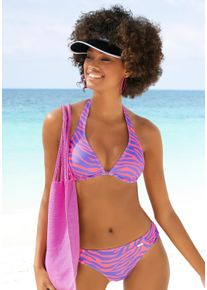 Venice Beach Damen Bikini-Hose "Fjella", bunt, Gr. 34, Animalprint, Microfaser, Polyamid, Badehosen, mit gerafften Einsätzen