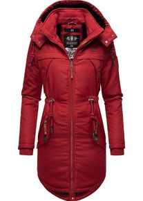 Marikoo Damen Wintermantel "Kamii", rot, modisch, Gr. L, Oberstoff: 100% Nylon, Futter: 100% Polyester, Wattierung: 100% Polyester, Ärmelfutter: 100%