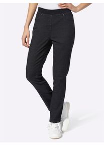 Heine Damen Schlupfjeans, schwarz, Gr. 36, unifarben, 76% Baumwolle, 22% Polyester, 2% Elasthan, Jeans