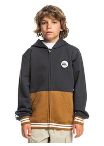 Quiksilver Kinder Kapuzensweatjacke "Knowledge Area", braun, Gr. 16, 55% Baumwolle, 45% Polyester, Sweatjacken