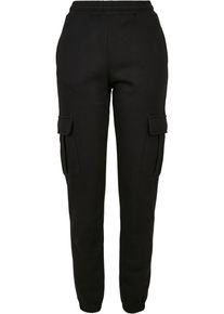 Urban Classics Damen Jogginghose "Urban Classics Damen Ladies High Waist Cargo Sweat Pants", schwarz, Gr. S, unifarben, 65% Baumwolle, 35% Polyester,