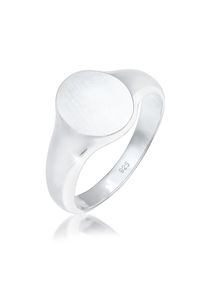 Kuzzoi Herren Siegelring "Herren Siegelring Matt Basic Cool 925er Silber", 64mm, Silber 925 (Sterlingsilber), 6mm, silber, Silber 925