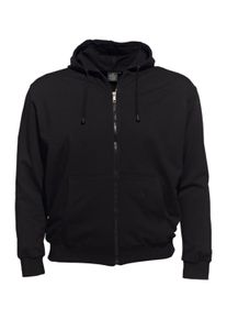 Herren Sweatjacke, schwarz, sportlich, Gr. XXL, Ahorn Sportswear, bestickt, unifarben, 70% Baumwolle, 30% Polyester, Sweatjacken, in Oversize Passform