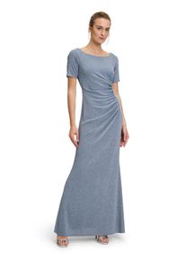 Vera Mont Damen Abendkleid "Vera Mont Abendkleid im Glitzer-Look", blau, elegant, Gr. 36, Jersey, Obermaterial: 87% Polyamid, 9% Polyester