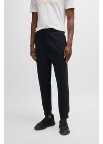 BOSS Green Herren Jogginghose "Hadiko", schwarz, casual, Gr. L, unifarben, Web, Obermaterial: 95% Baumwolle, 5% Elasthan, Hosen, mit Kordel