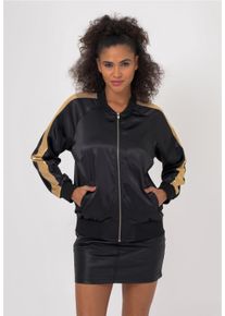 FRESHLIONS Damen Bomberjacke "Aurelia", schwarz, feminin, Gr. XL, unifarben, 100% Polyester, Jacken, im sportlichen Design