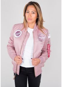 Damen Bomberjacke "Alpha Industries Women - Bomber Jackets MA-1 VF NASA Women", rosa, Gr. XS, Alpha Industries, Obermaterial/Futter: 100% Nylon,