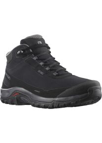 Salomon Damen Winterstiefel "SHELTER CLIMASalomon WATERPROOF", Gr. 46,5, schwarz, Textil, sportlich, Schuhe, Snowboots, Winterboots, Winterschuhe,