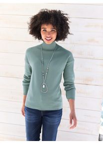 Heine Damen Stehkragenpullover "Pullover", grün, Gr. 42, unifarben, 52% Viskose, 27% Polyester, 21% Polyamid, Pullover